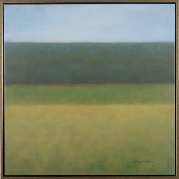 "Color Chords - Green", Painting by Diane P. Farr, Oil on Canvas, with a Frame, 36 x 36 Inches - Alexandria Gallery
