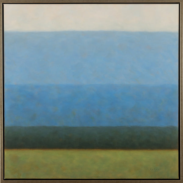 "Color Chords - Blue", Fine Print by Diane P. Farr, Canvas, with a Frame, 36 x 36 Inches - Alexandria Gallery
