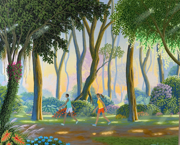 "Good Morning" by Edivaldo Barbosa de Souza - Original Painting, 16.5 x 20.5 Inches - The PopUp Art Gallery