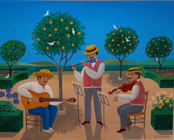 "The Melodie Of Peace" by Jean - Pierre Lorand, Original Painting - 15.5" x 19.5" - The PopUp Art Gallery