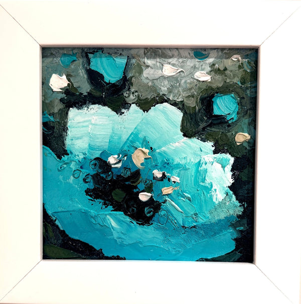 "A Quiet Whisper" by Natalya Romanovsky, Oil Painting, 6 x 6 inches - Alexandria Gallery