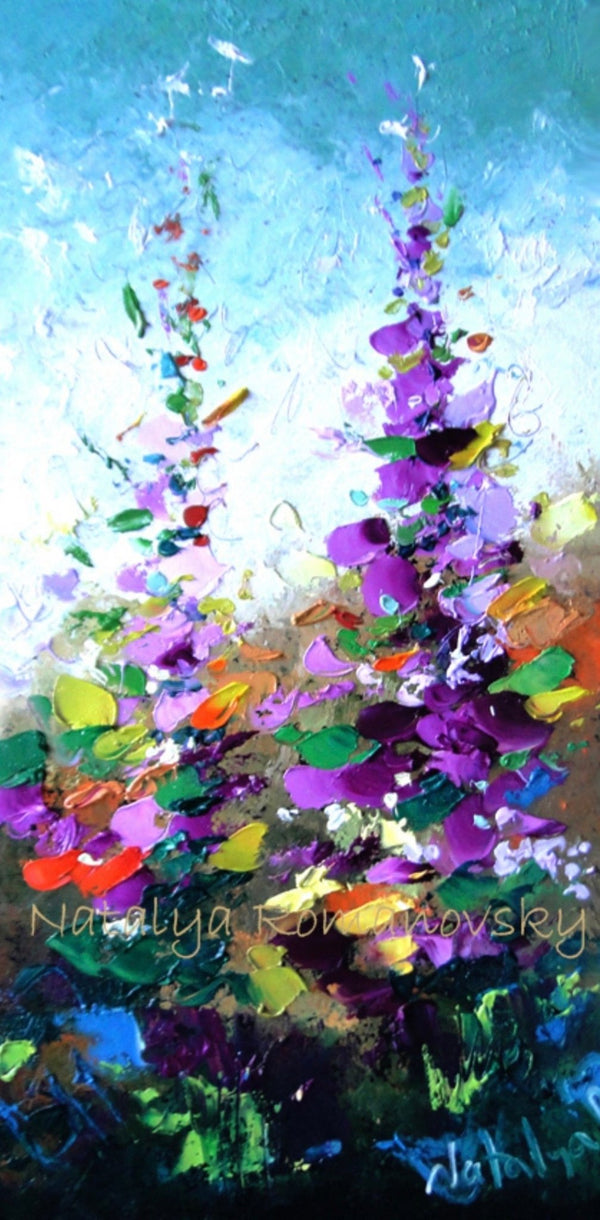Spring Land: Wild Flowers, Oil Painting by Natalya Romanovsky - Alexandria Gallery