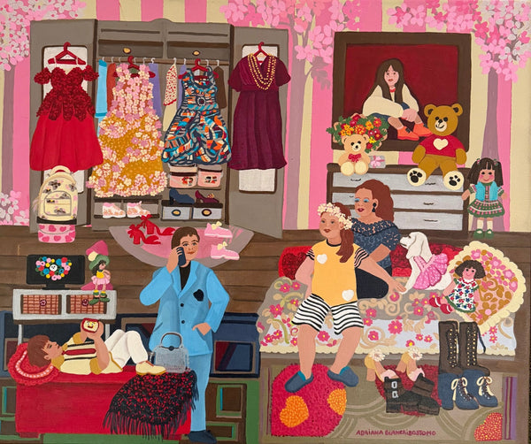 "What Should I Wear Today?" by Adriana Giancrisostomo, Original Painting, Acrylic on Canvas 19.5 x 23 inches (Copy) - Alexandria Gallery