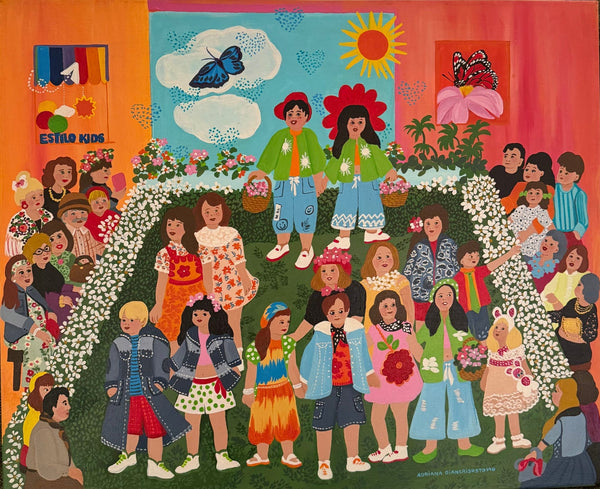 "Celebration of Friendship" by Adriana Giancrisostomo, Original Painting, Acrylic on Canvas 23 x 23 inches (Copy) (Copy) - Alexandria Gallery