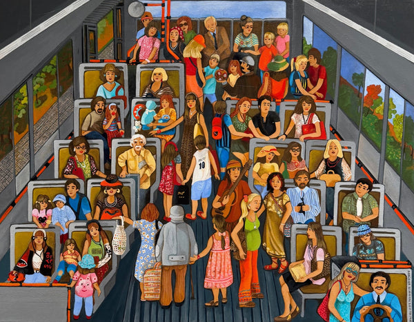 "Celebration of Friendship" by Adriana Giancrisostomo, Original Painting, Acrylic on Canvas 27 x 35 inches - Alexandria Gallery