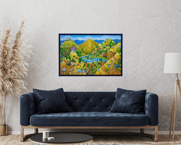 Original Painting "Voyage to Mt.Huaytapallana" by Patricia Henry Cruzalegui 23.6"x35.4" - ThePopUp Art Gallery