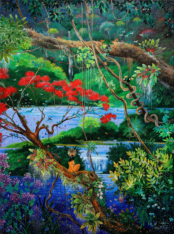 Original Painting "Solitude" by Mara Toledo 31 1/4" x 23 5/8" - ThePopUp Art Gallery