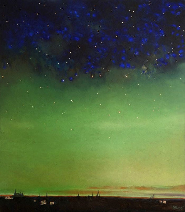 Original Painting "Under the Stars" by Olivia De Rossi 31.5" x 27.6" - ThePopUp Art Gallery