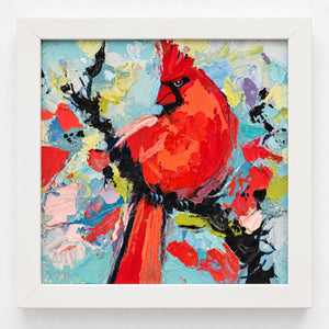 Ohio Voice by Natalya Romanovsky, Painting, Oil on Wood, Size: 8 x 8 inches, White Frame - Alexandria Gallery