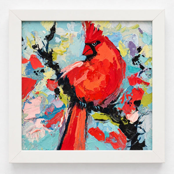 Ohio Voice by Natalya Romanovsky, Painting, Oil on Wood, Size: 8 x 8 inches, White Frame - Alexandria Gallery